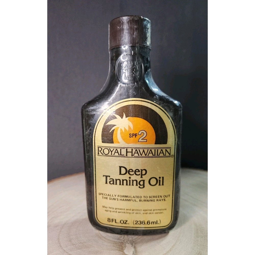 Vintage Royal Hawaiian Deep Tanning Oil‎ SPF 2 Honolulu Hawaii - RARE - 8 Fl Oz
